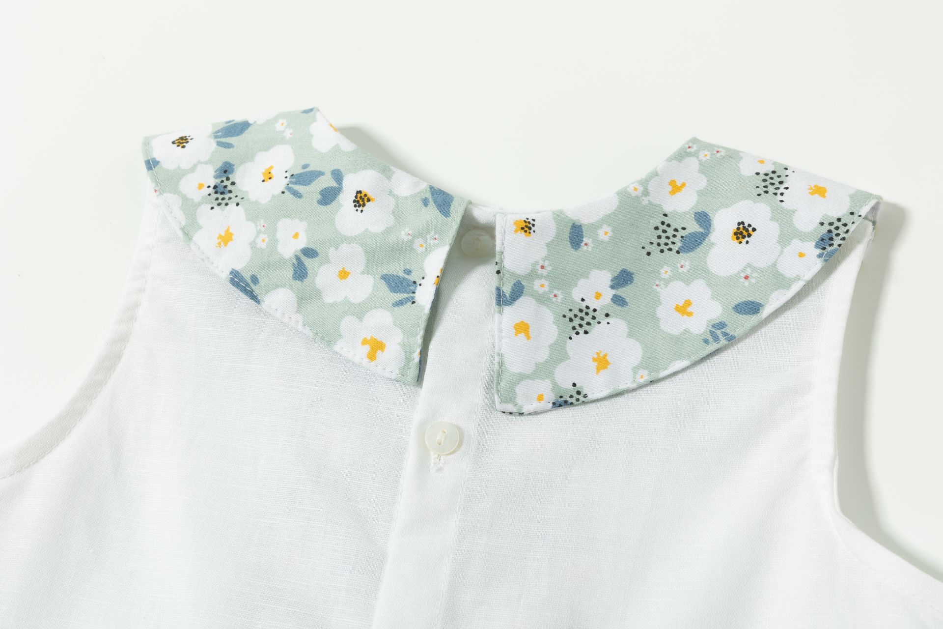 chemisier enfant col fleurs