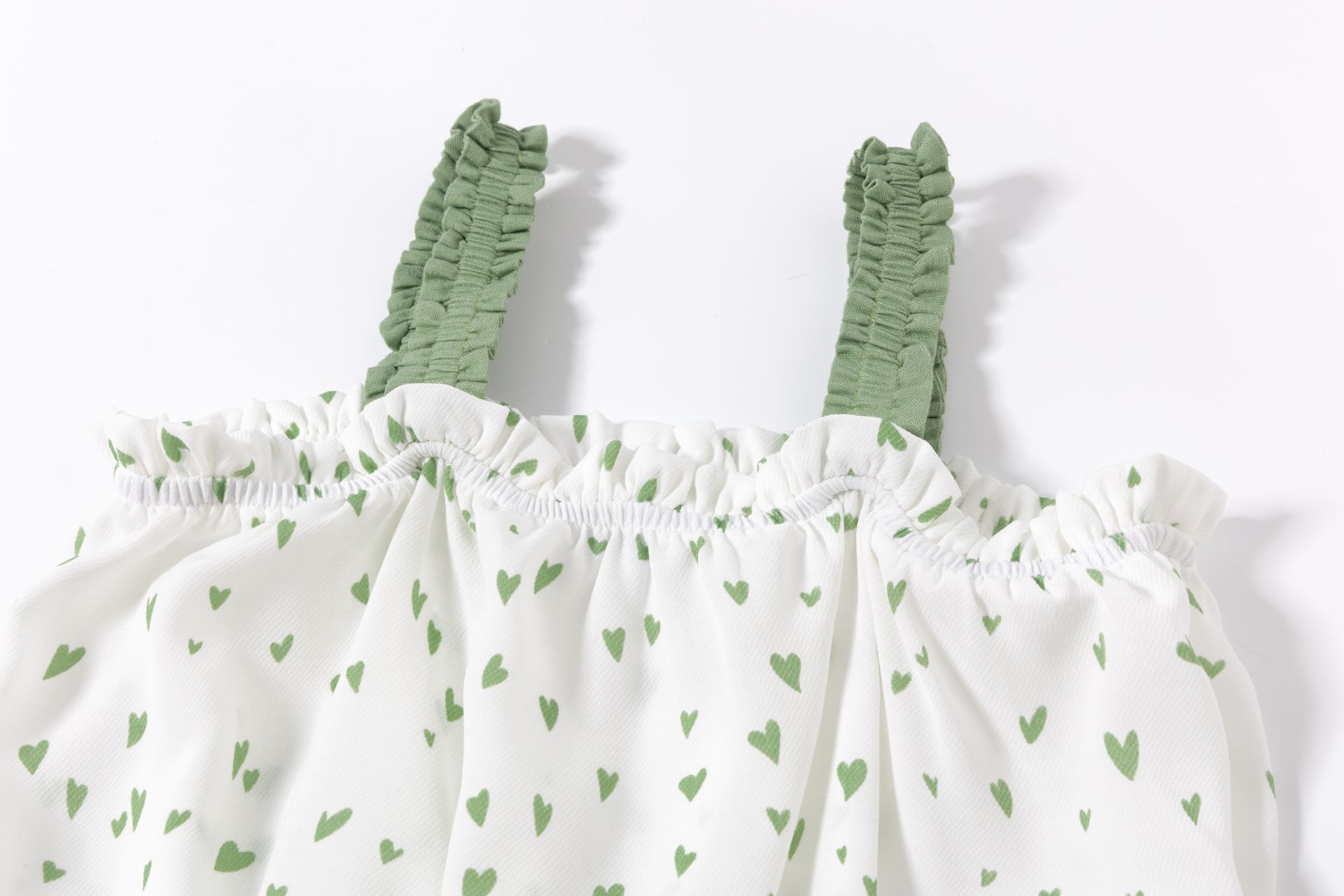 blouse tendance coeurs verts