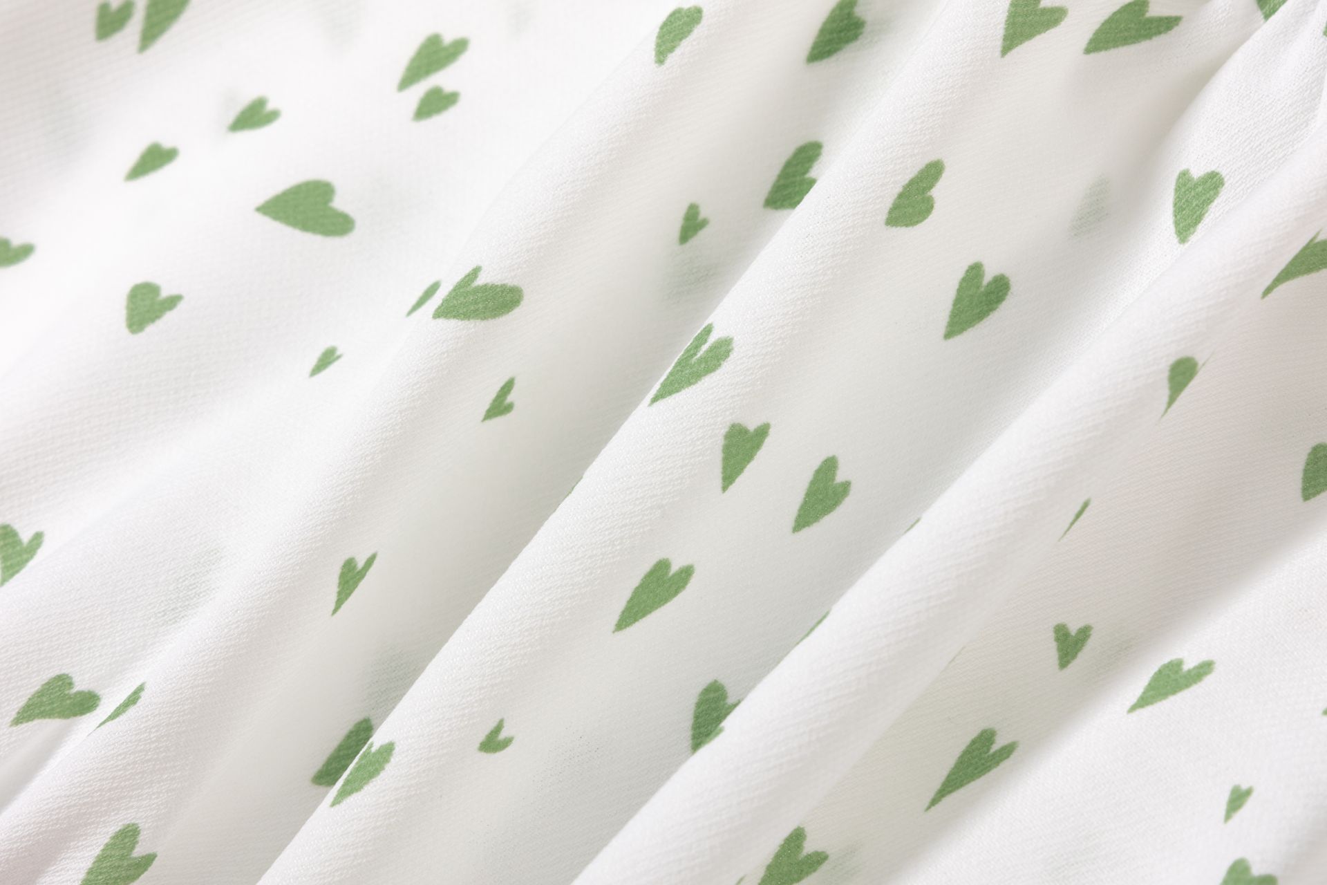 chemise blanche coeurs verts fille