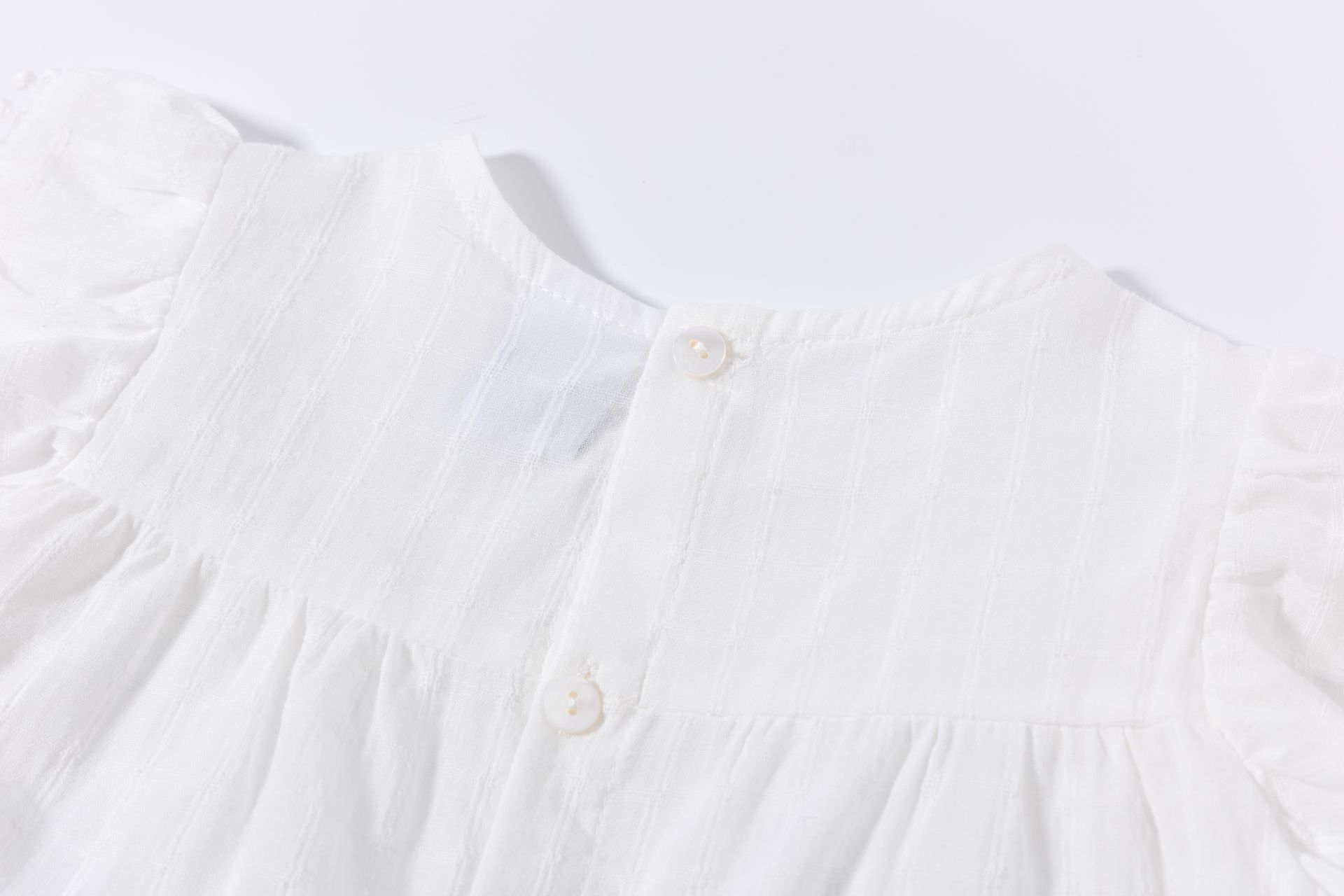 haut en coton blanc bébé