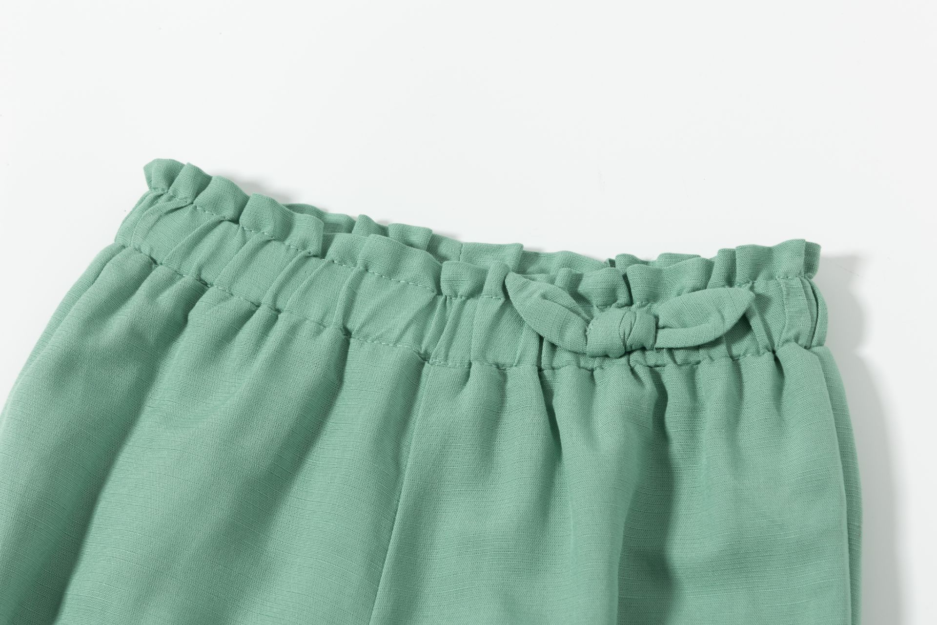 confortable short vert bébé fille