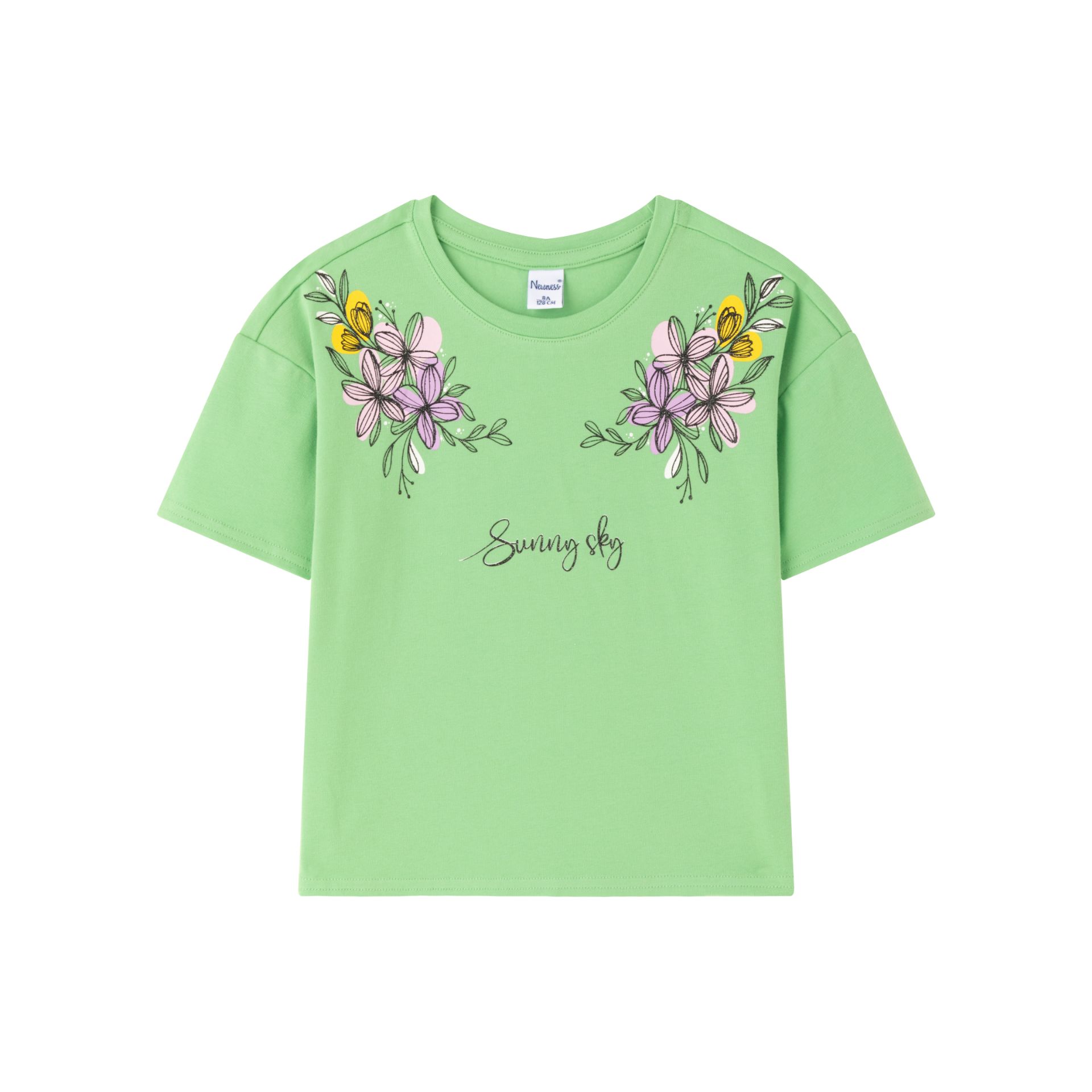 tee-shirt fille vert