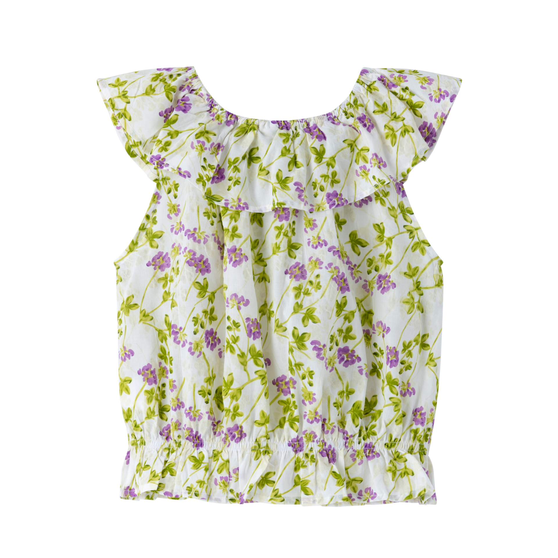 blouse fille motifs floraux