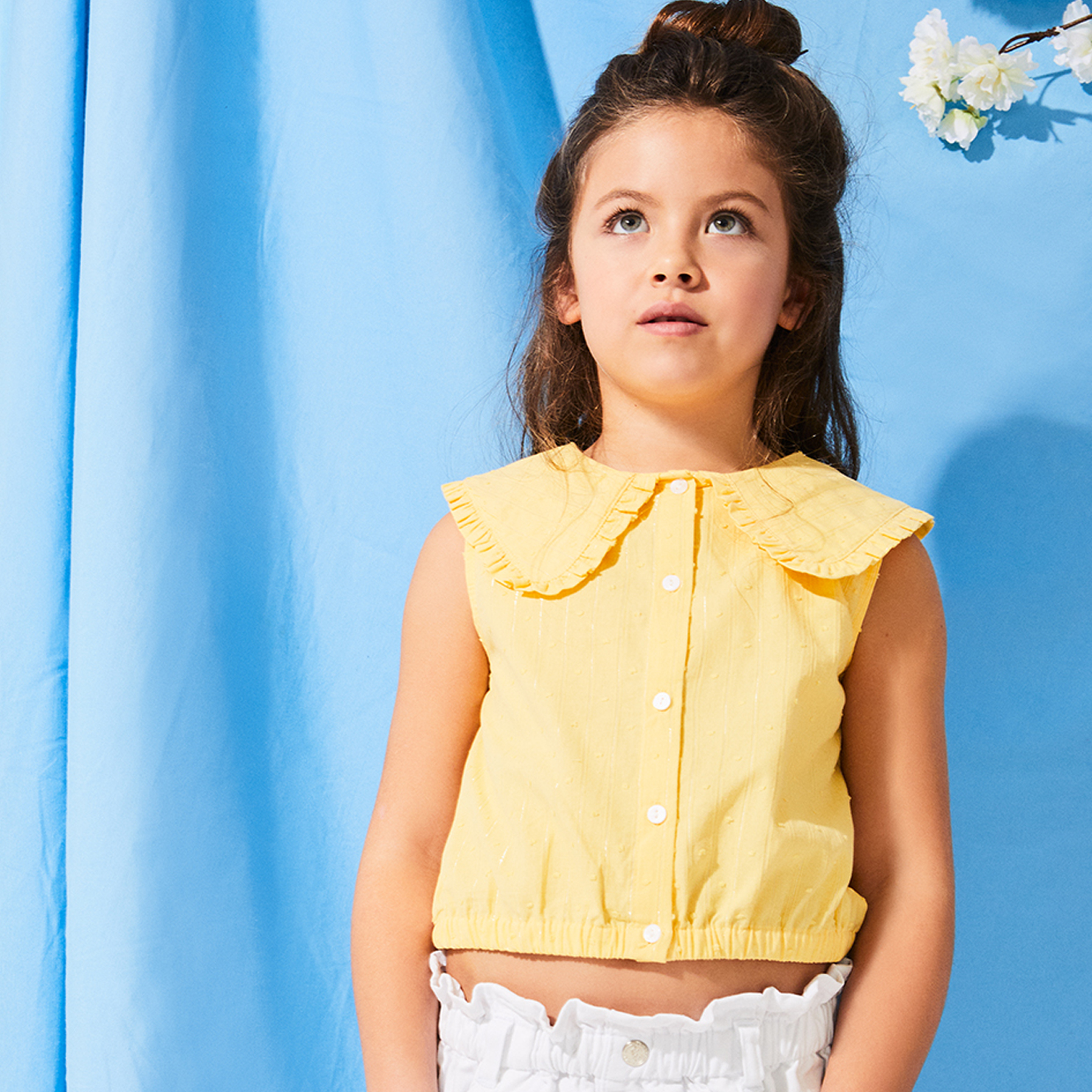 chemisier fille jaune