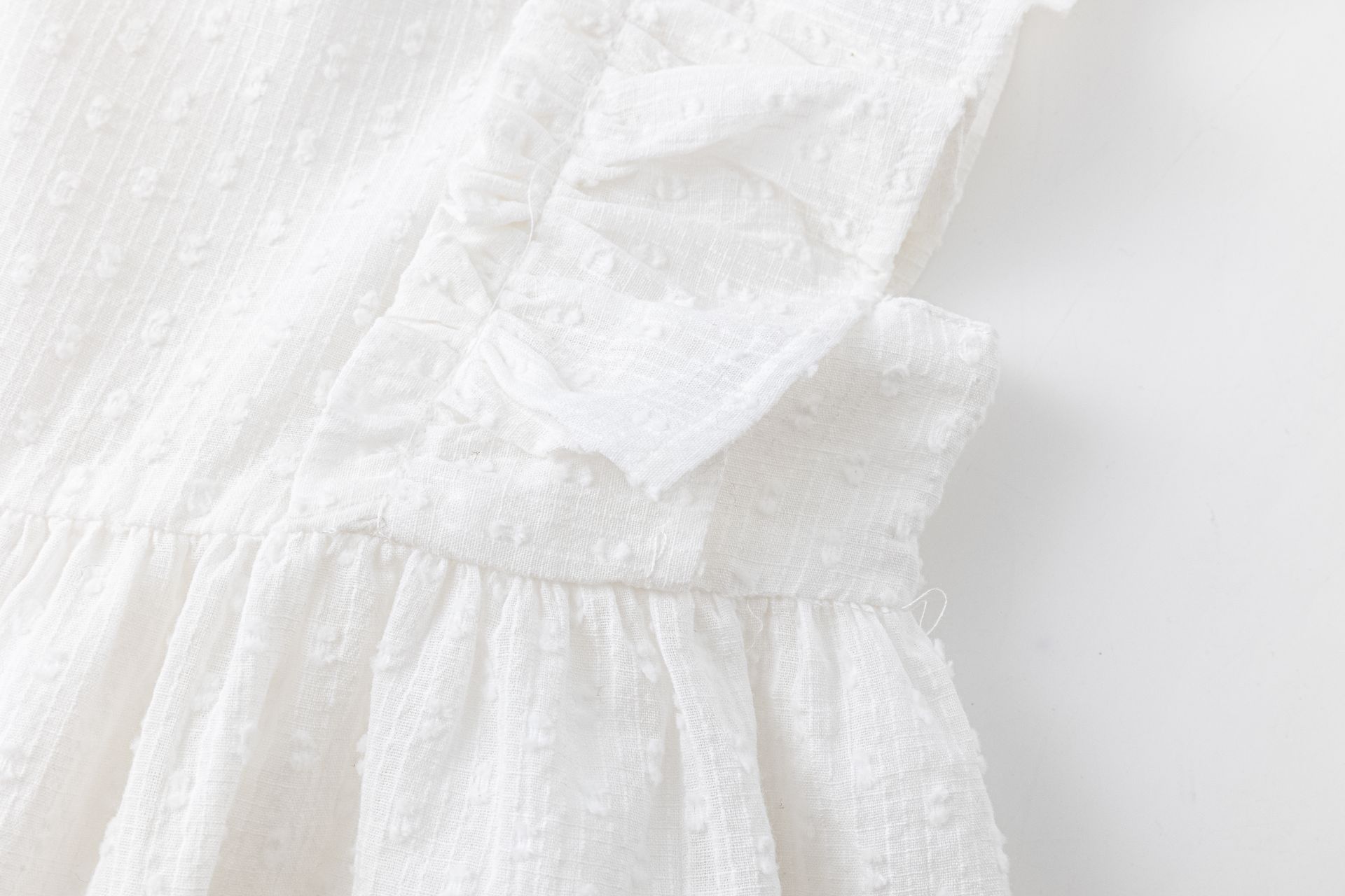 robe à volants écrue