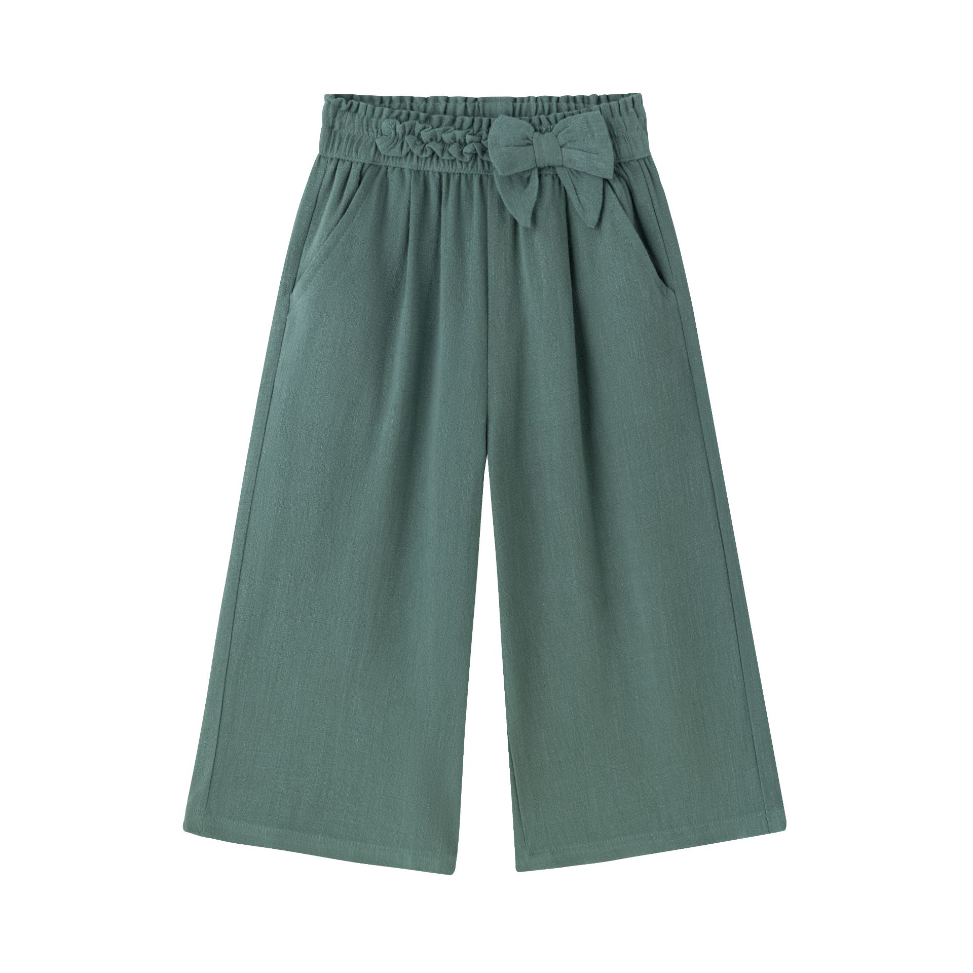 pantalon fille vert