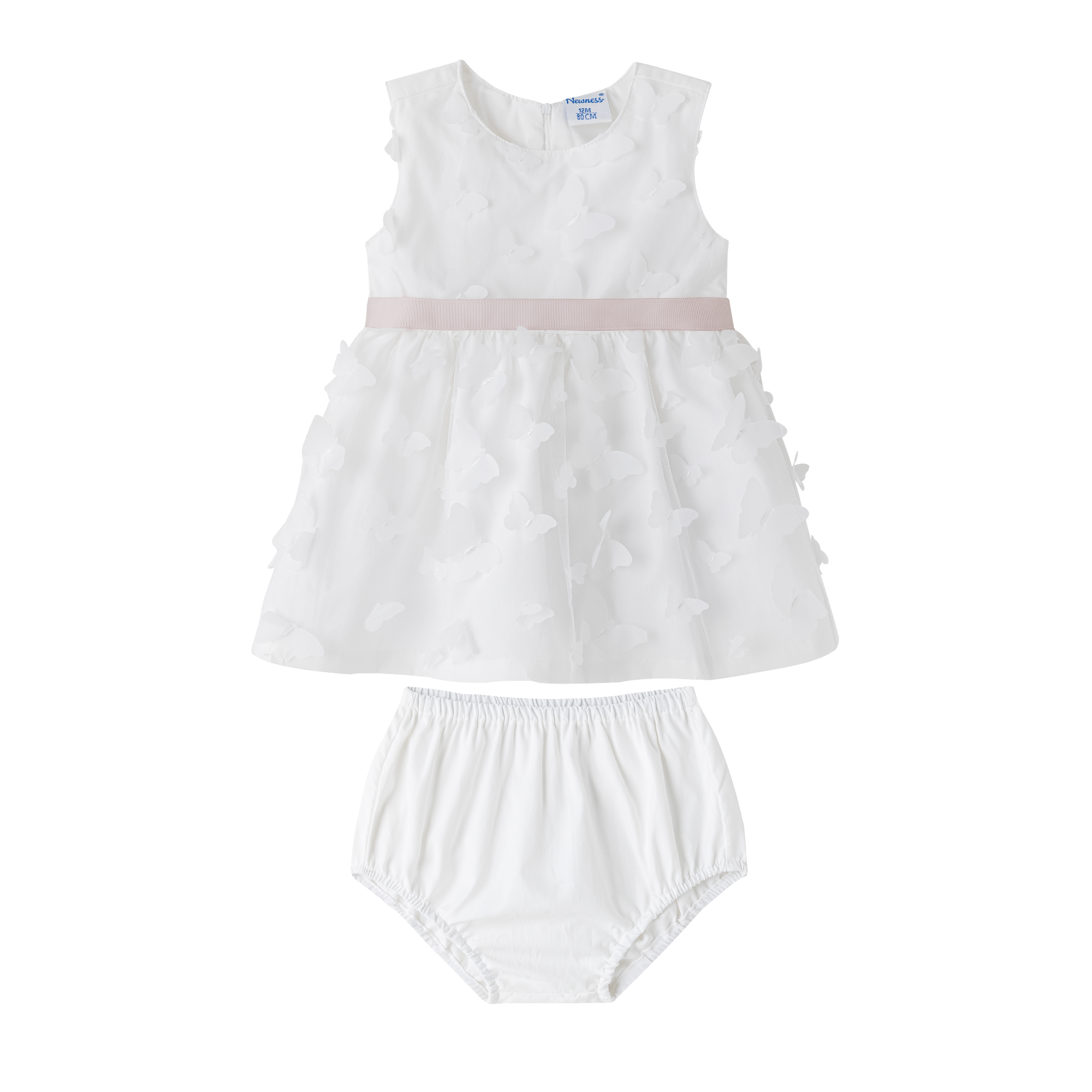 détail papillons 3D robe bébé