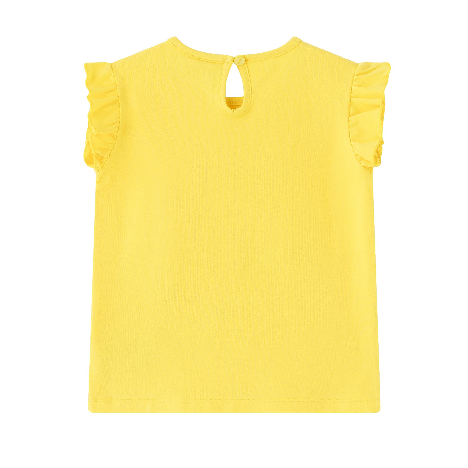 bébé avec tee-shirt jaune