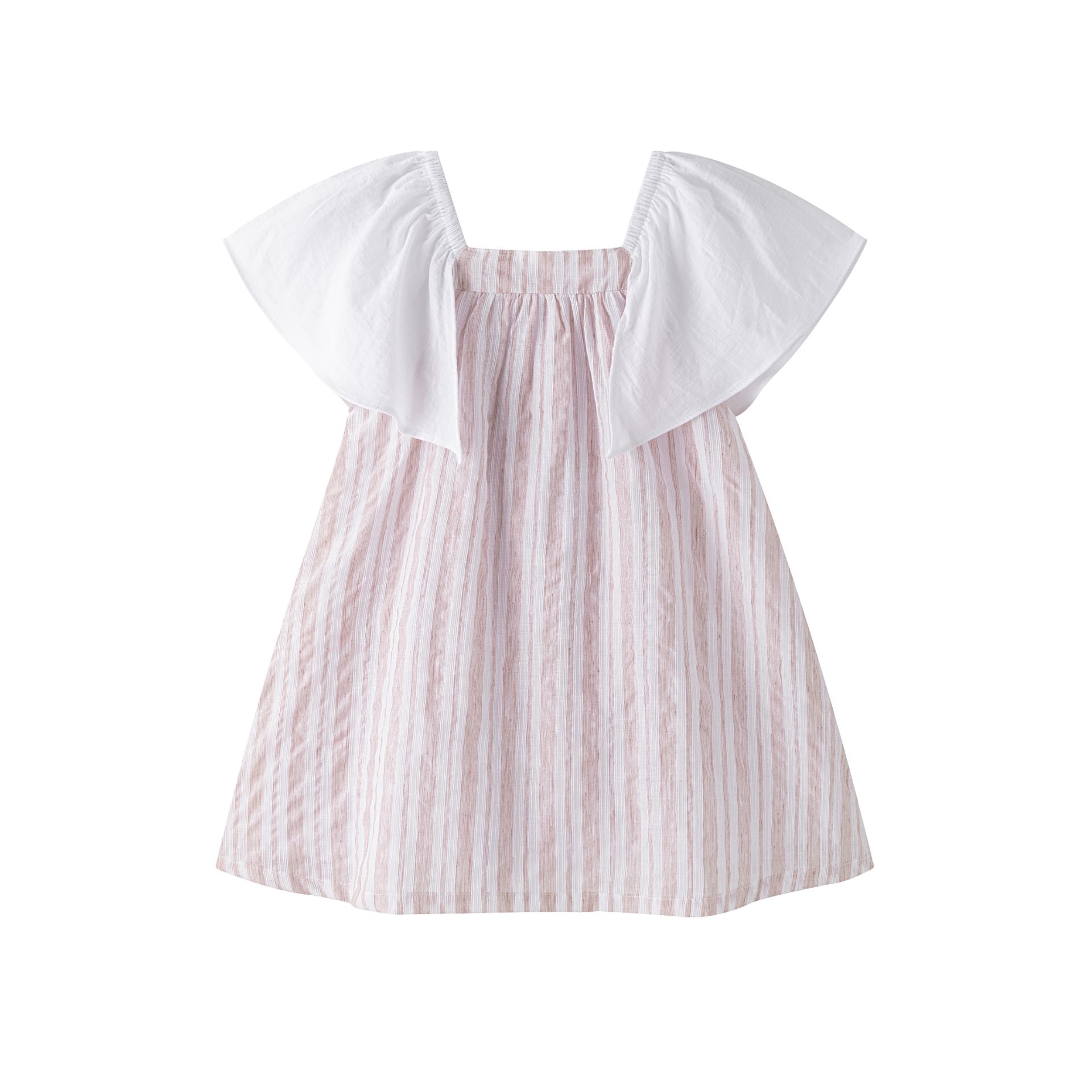robe cérémonie enfant rose rayée