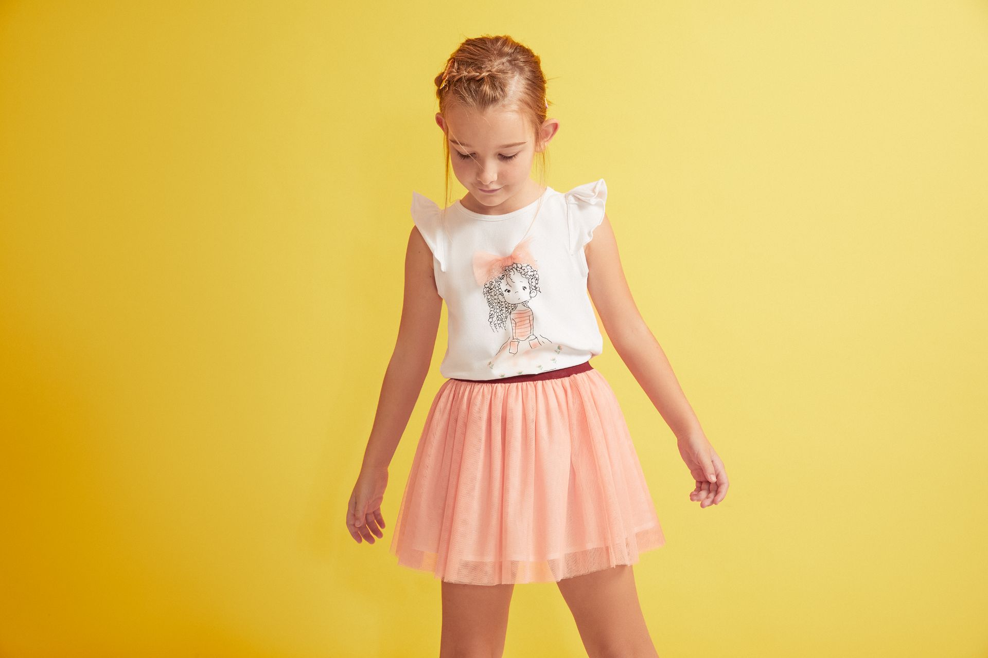 jupe en tulle rose