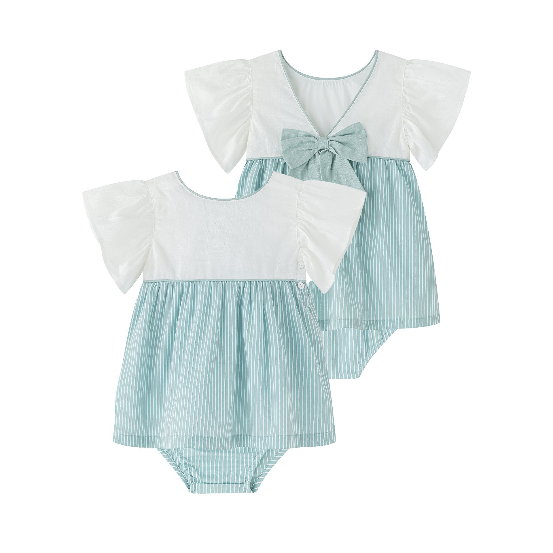robe cérémonie rayée bébé