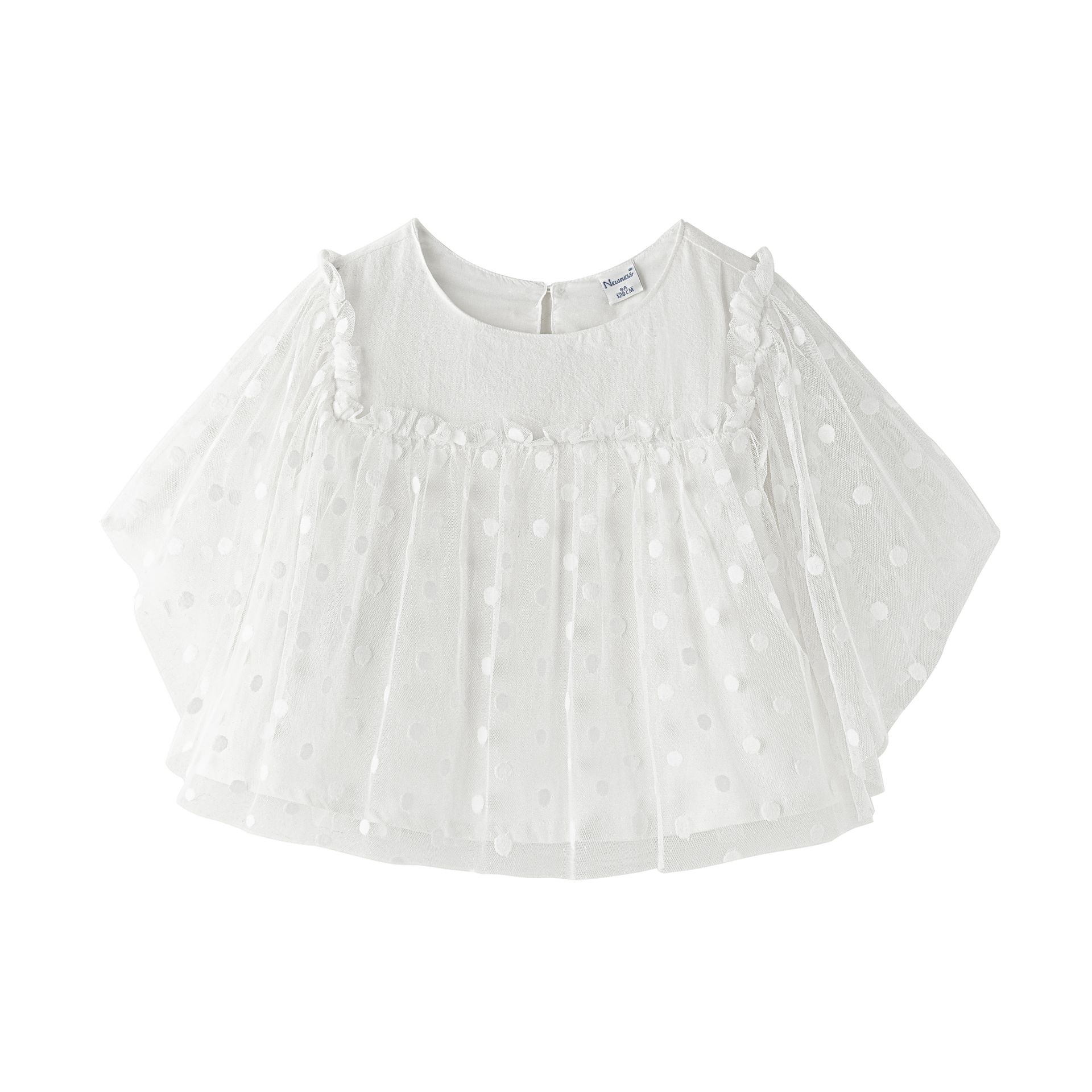 blouse fille à pois colorés