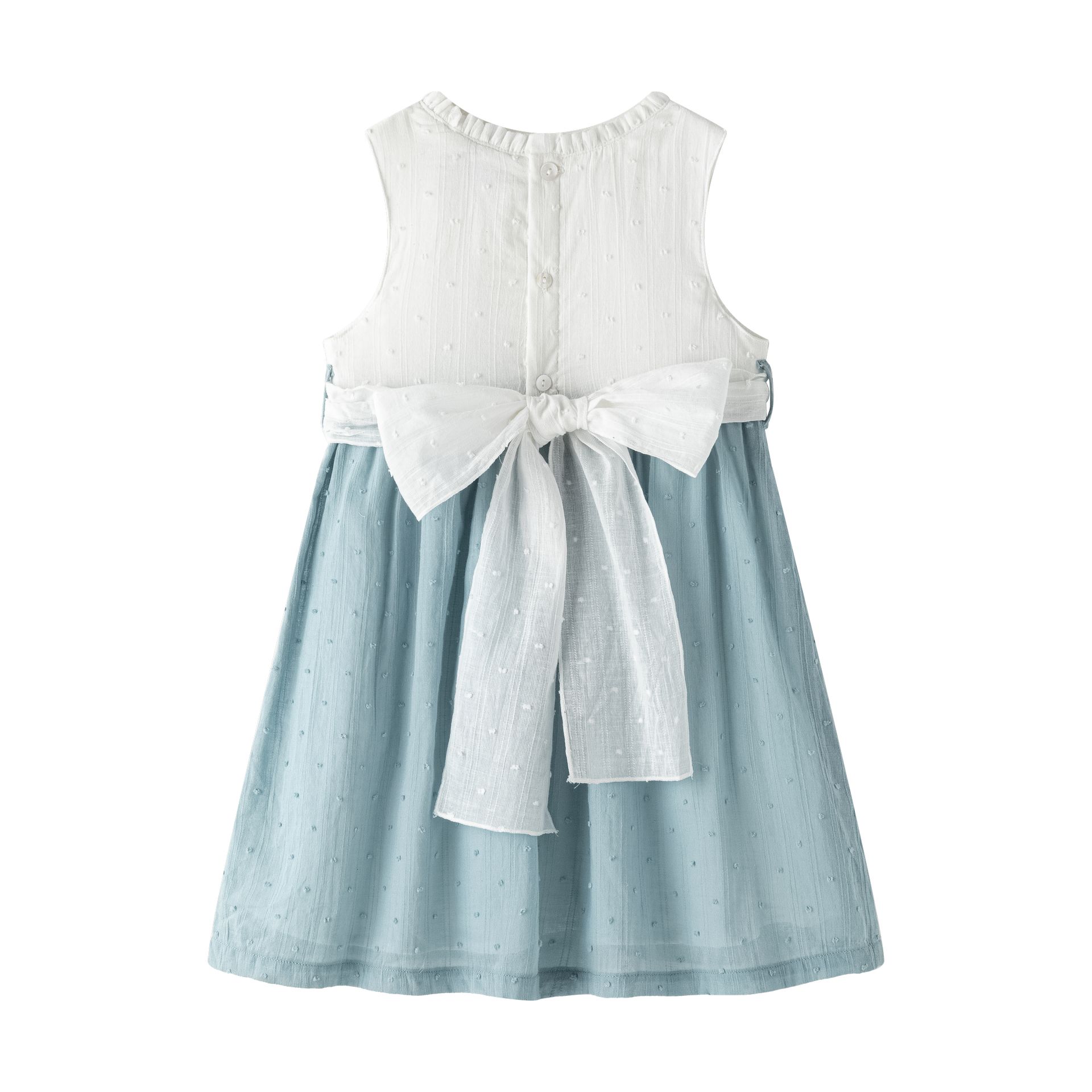 robe bleue et blanche