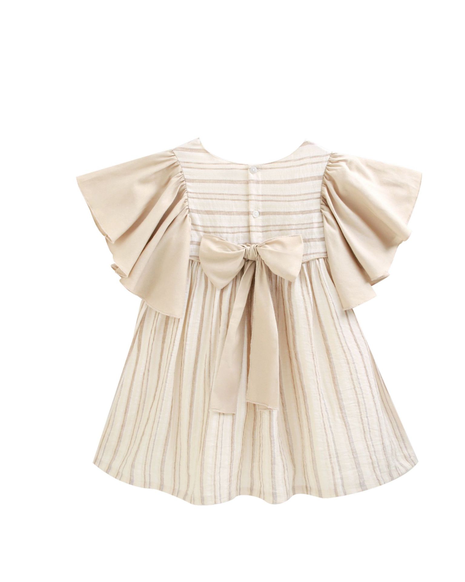 détail robe cérémonie marron