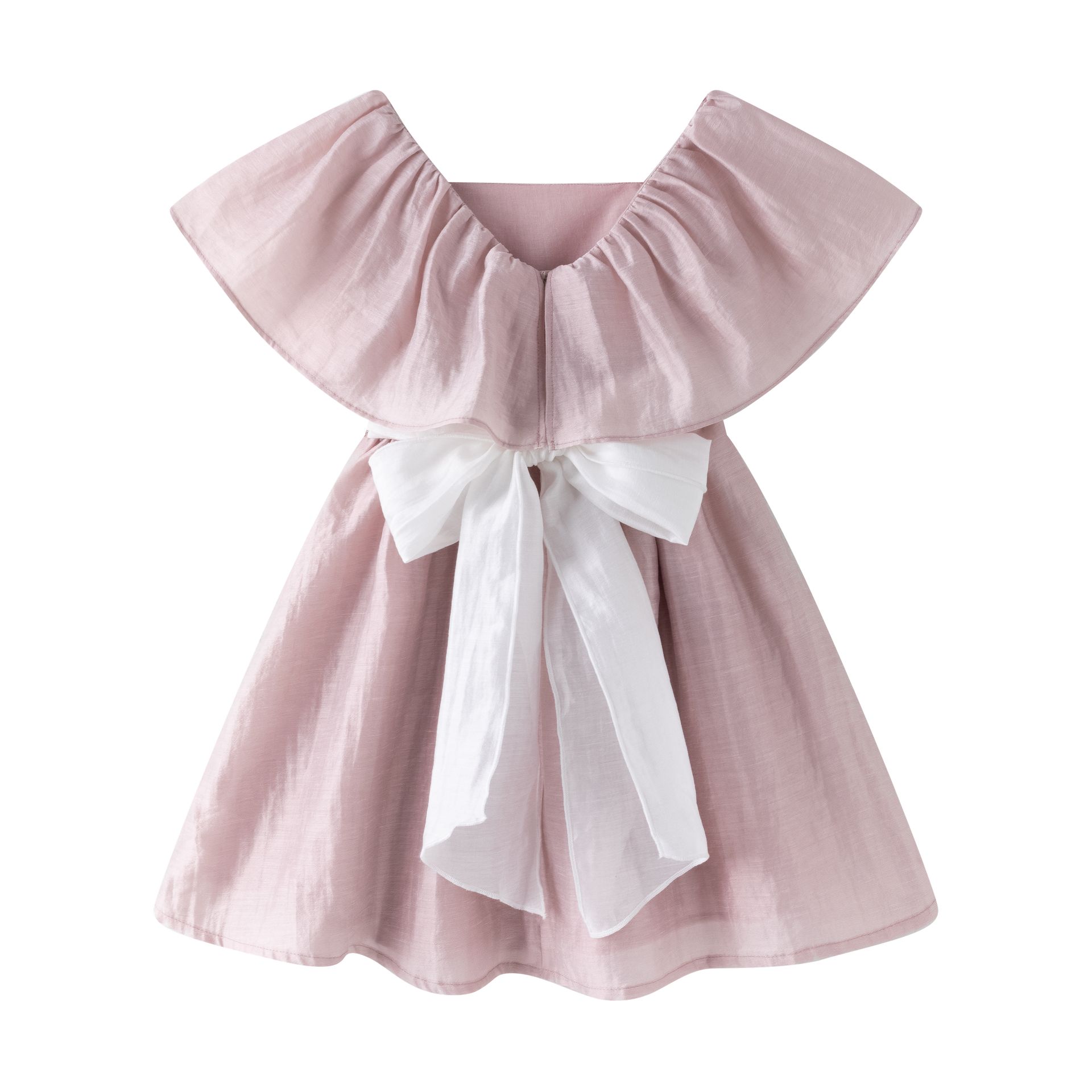 robe de cérémonie enfant rose poudré