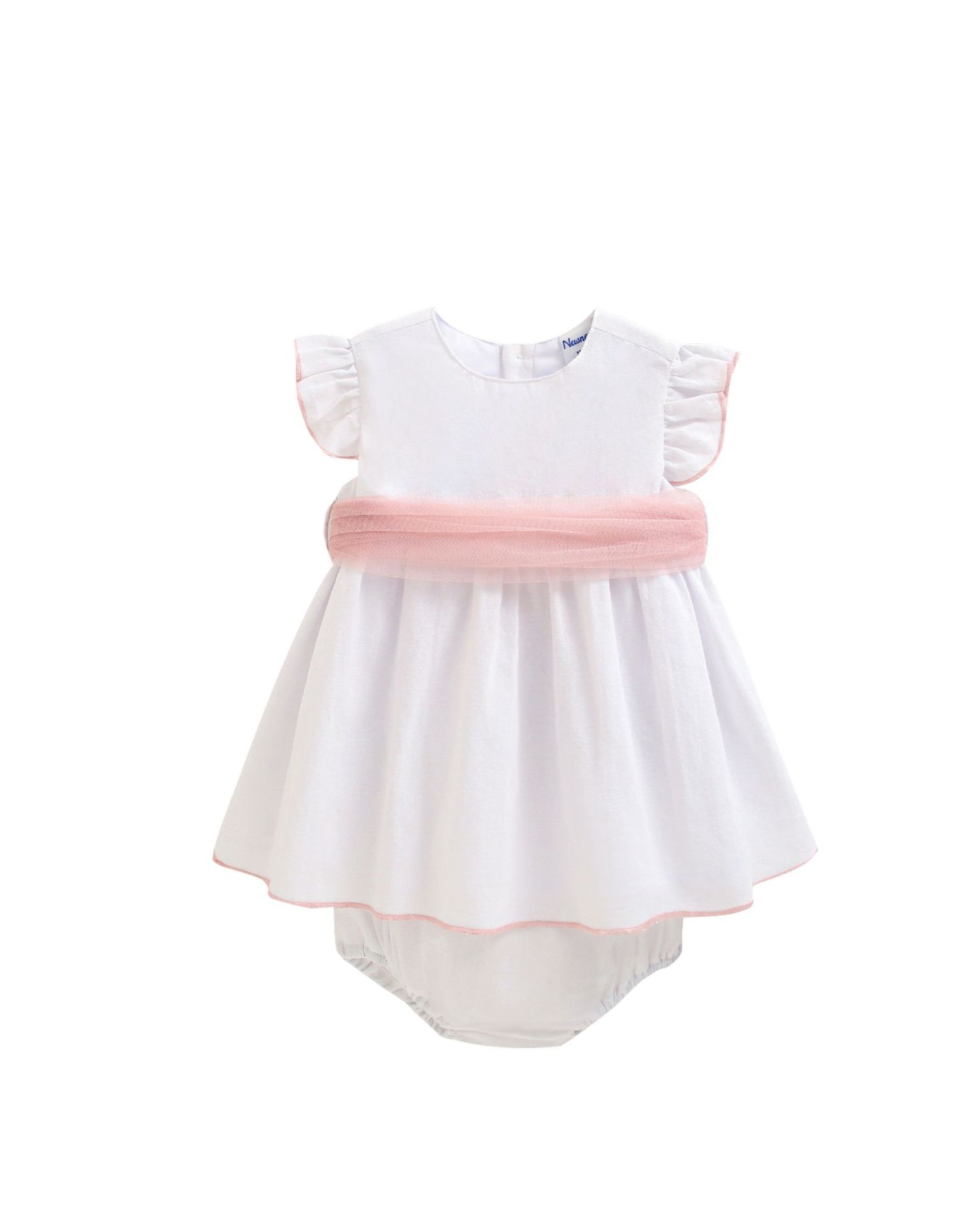 robe de cérémonie bébé avec ceinture rose