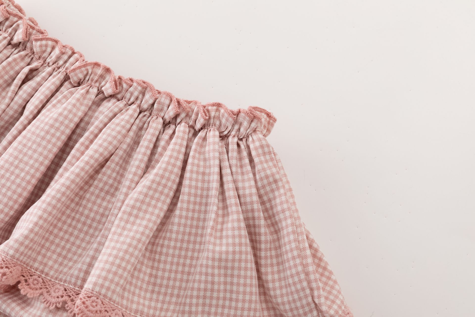 mode enfant vichy rose poudré