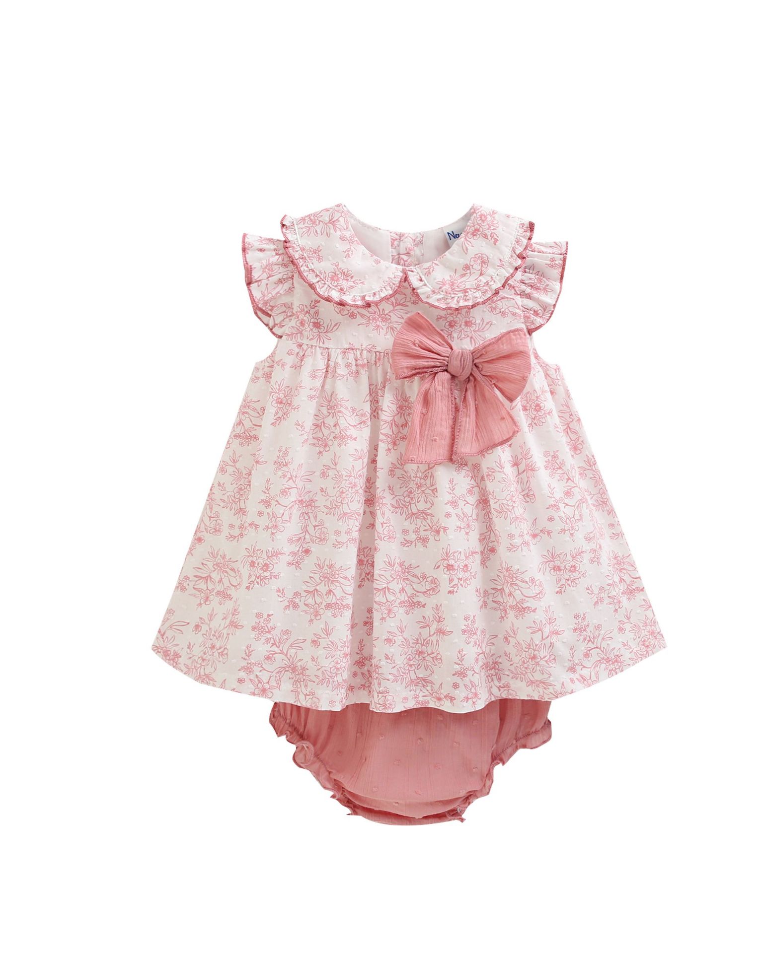 robe bébé rose imprimée