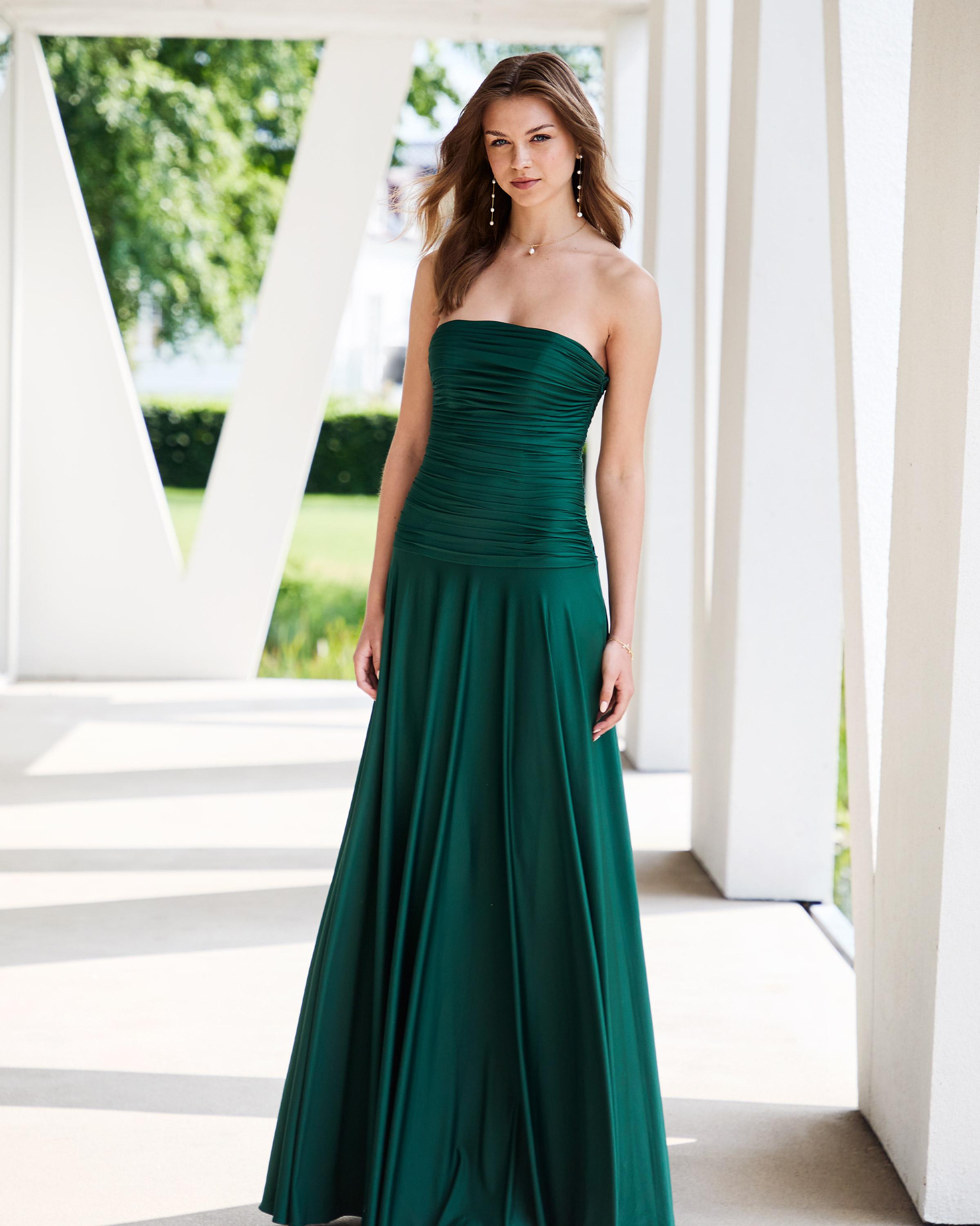 robe de cérémonie bustier verte