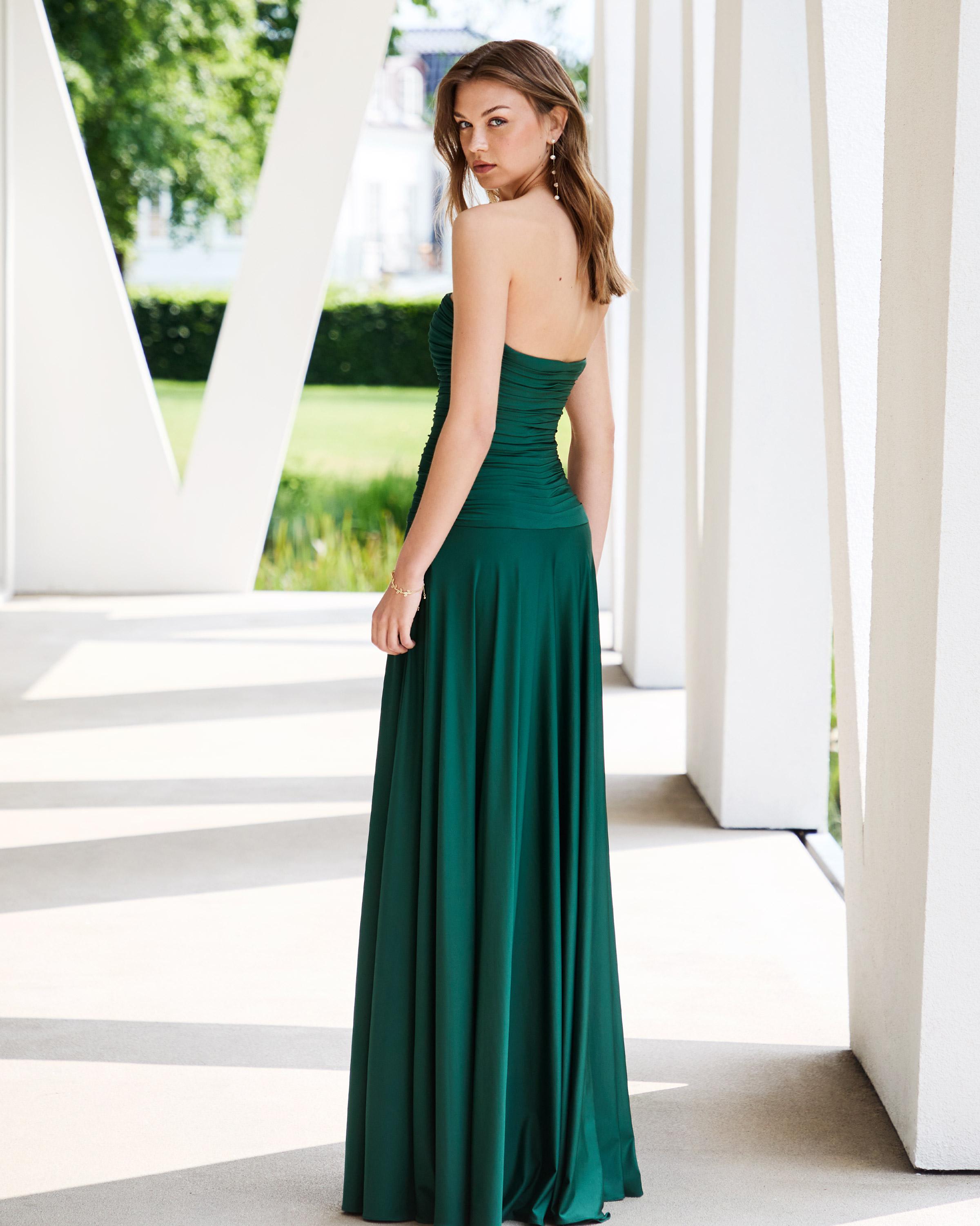 élégante robe bustier verte