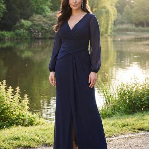robe cérémonie bleu marine