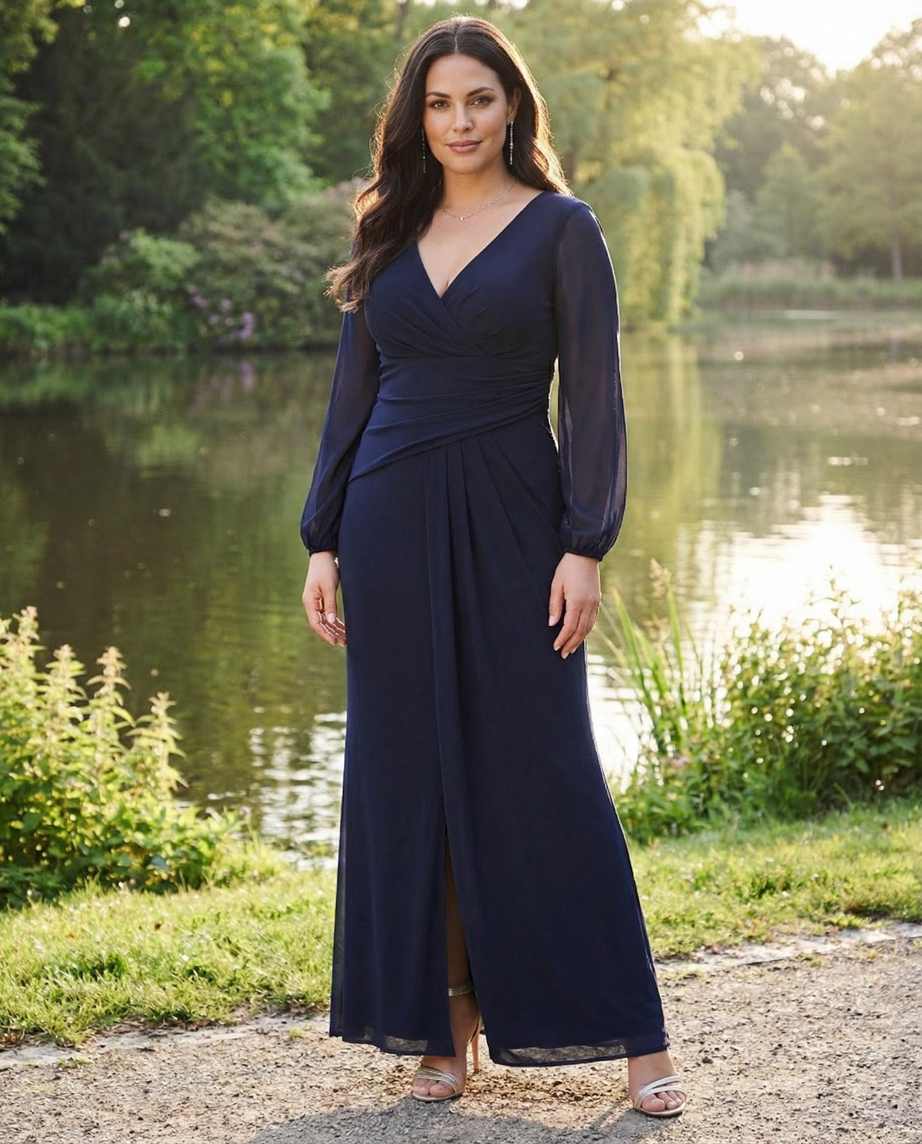 robe cérémonie bleu marine