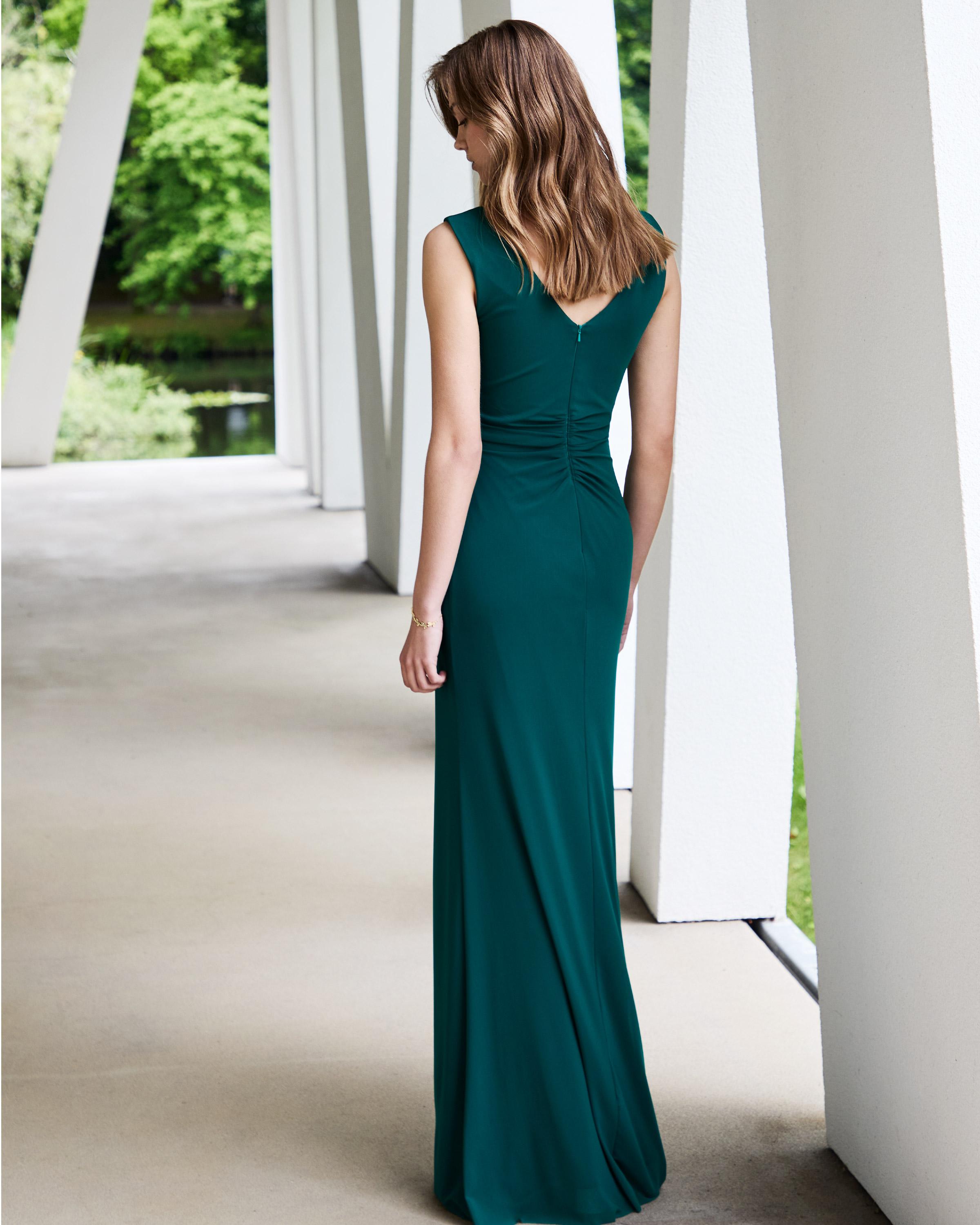 robe plissée verte
