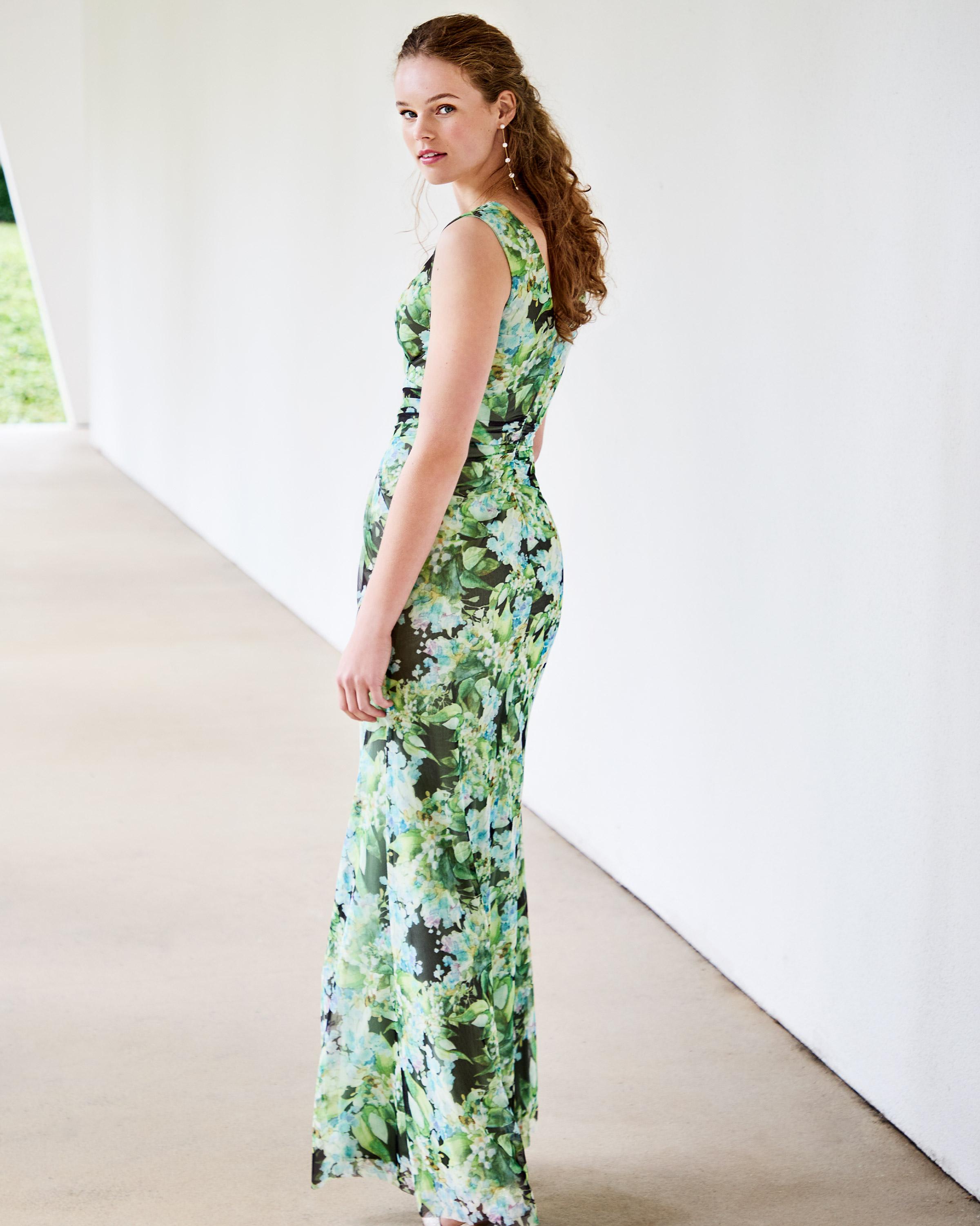 finesse robe cérémonie verte