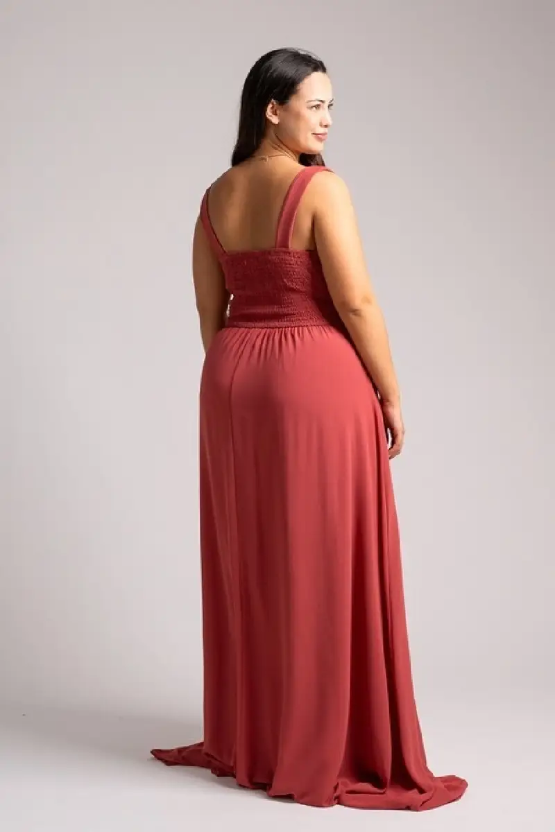 Robe soirée rose indien