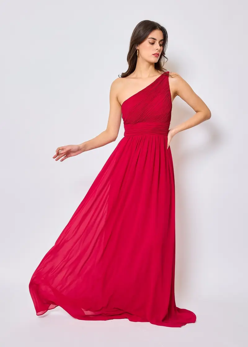 robe cocktail rouge élégante