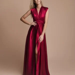 robe cocktail bordeaux
