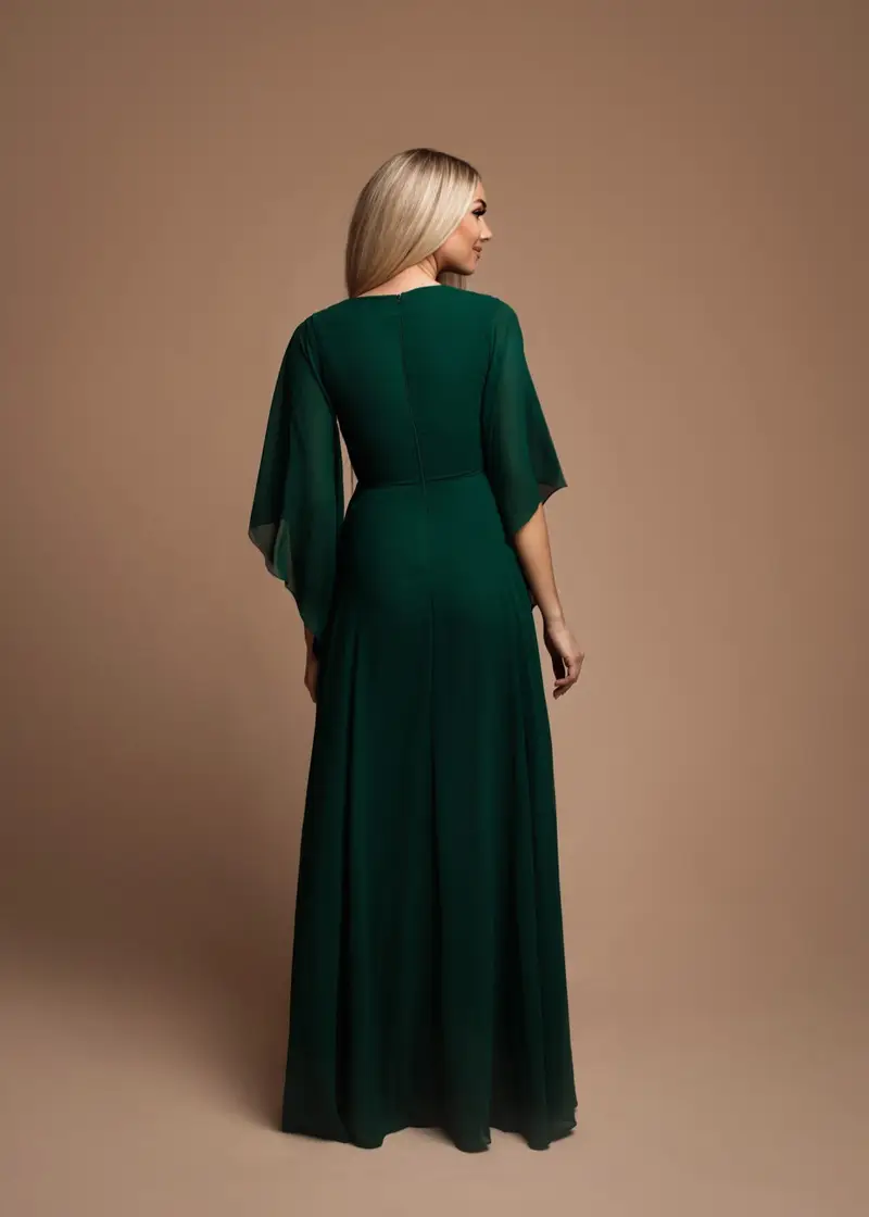 élégante robe manches 3/4