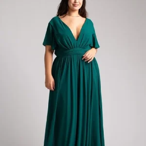 robe cocktail vert sapin