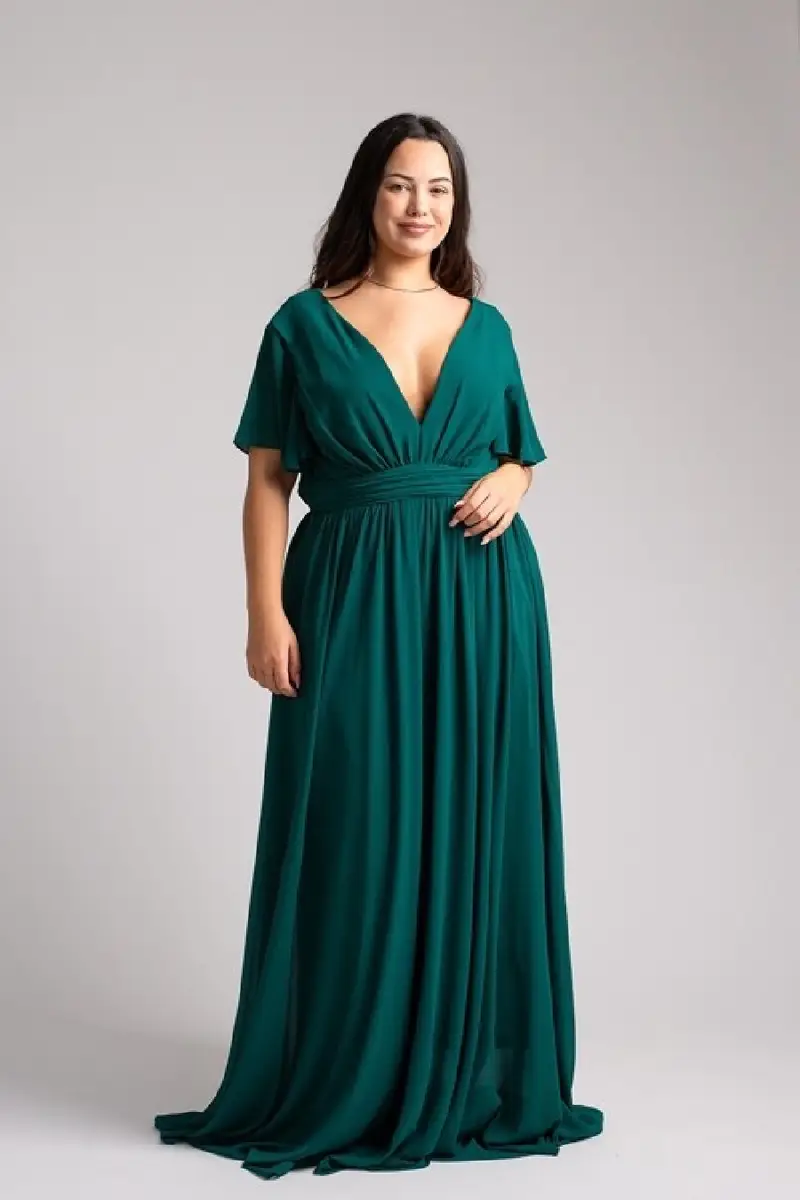 robe cocktail vert sapin